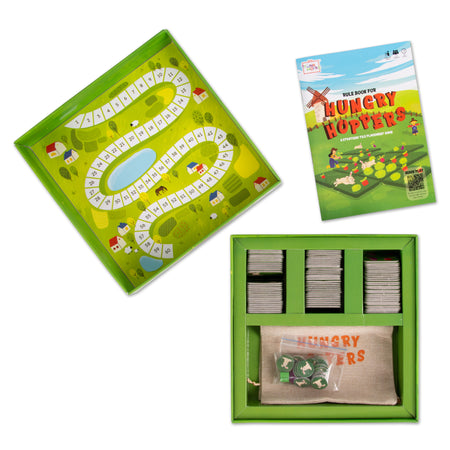 Hungry Hoppers | Family Strategy Board Game for Kids Ages 8+ | Fun Tile Placement Game
